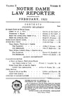 Notre Dame Law Reporter Vol. 2 Issue 2 by Notre Dame Law Reporter Association